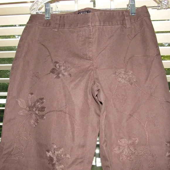 TALBOTS Signature Slim Brown Ankle Pants Size 2P - Picture 2 of 5